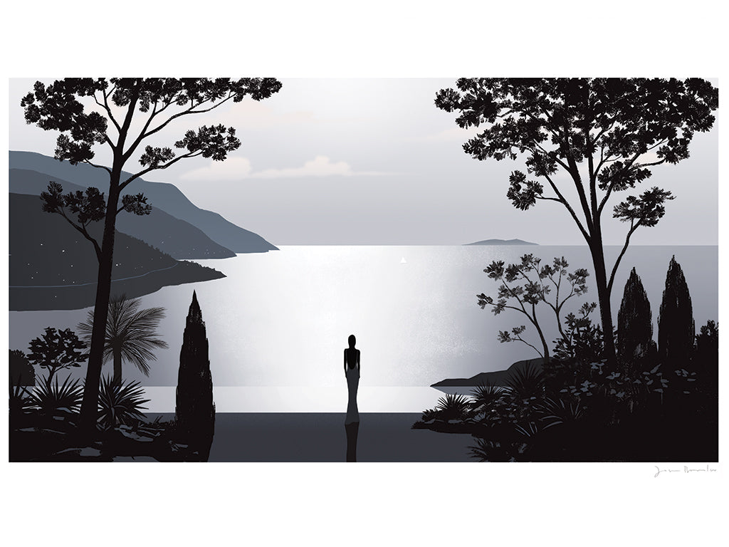 Silver Moonlit Landscape