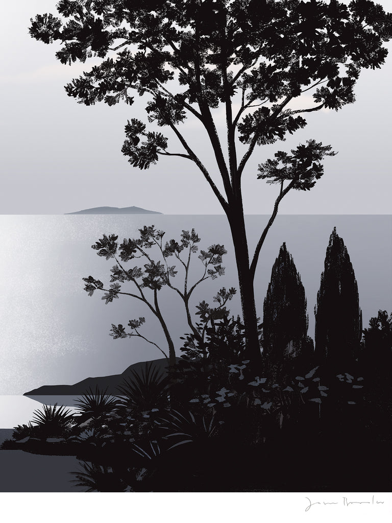 Silver Moonlit Landscape