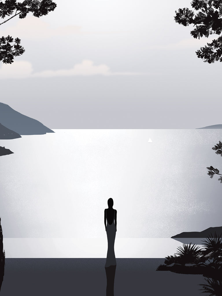 Silver Moonlit Landscape