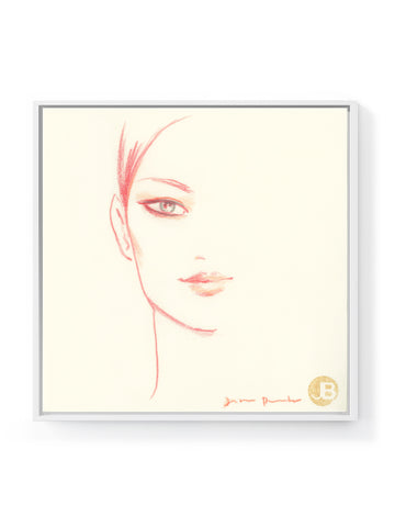 Face Drawing Dark Pink